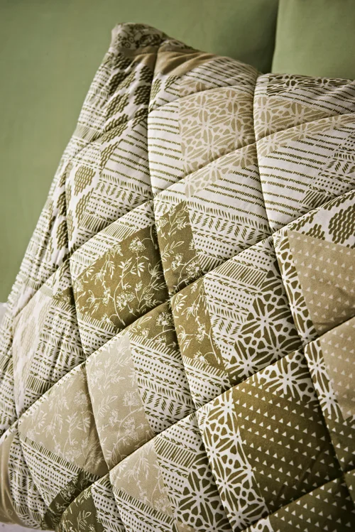 Green Patchwork Duvet Set - Double Image 2