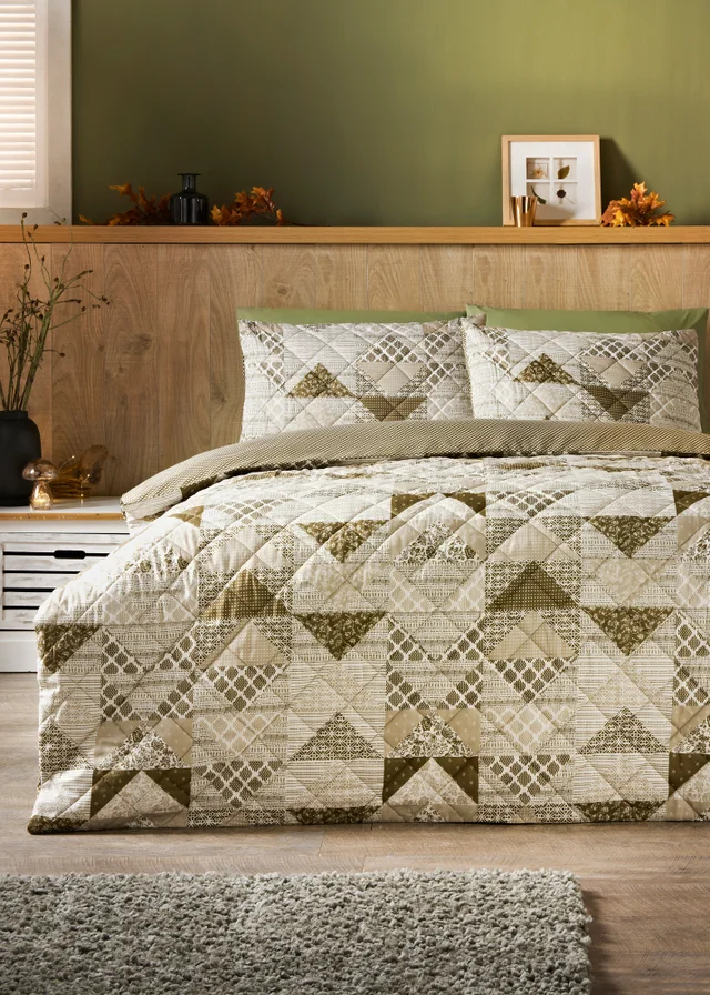 Green Patchwork Duvet Set