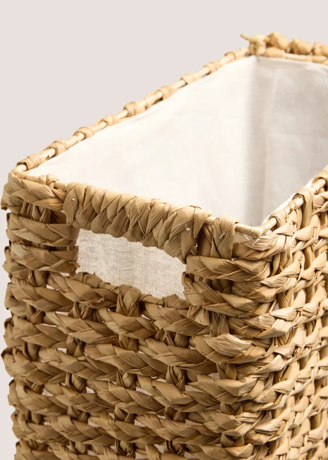 Brown Narrow Rope Woven Laundry Basket