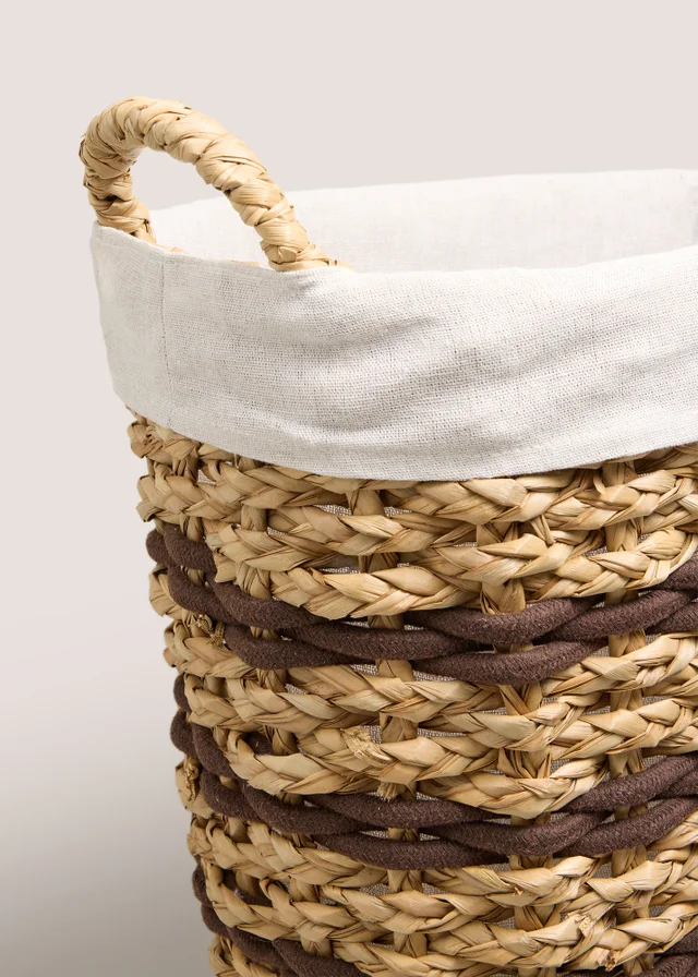 Woven Brown Rope Laundry Basket