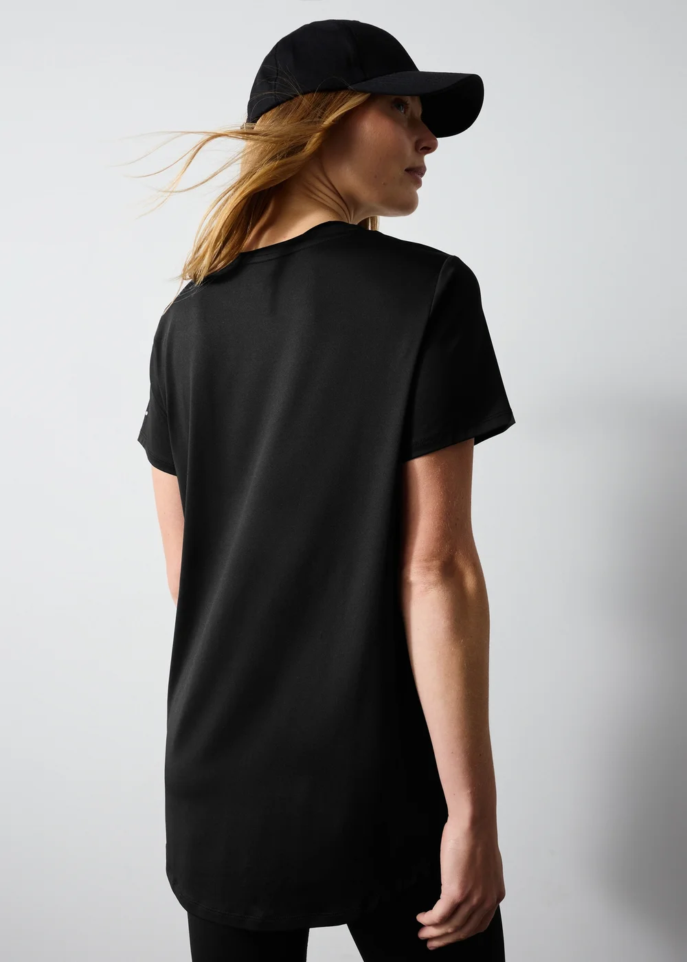 Souluxe Black Longline Sports T-Shirt - S Image 2
