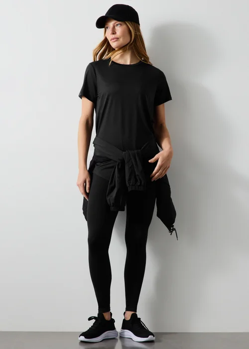 Souluxe Black Longline Sports T-Shirt - S Image 4