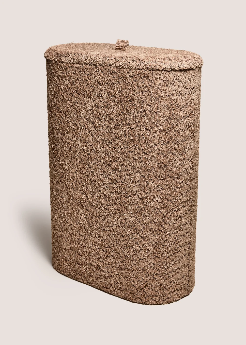 Chocolate Boucle Laundry Basket Image 1