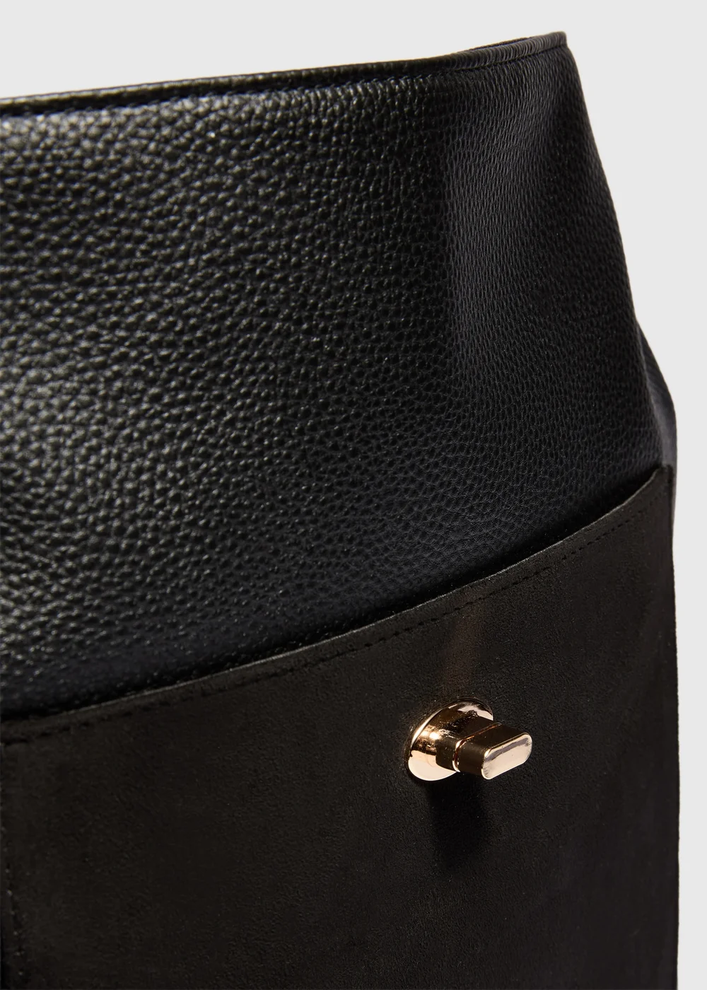 Black Faux Leather Backpack - One Size Image 3