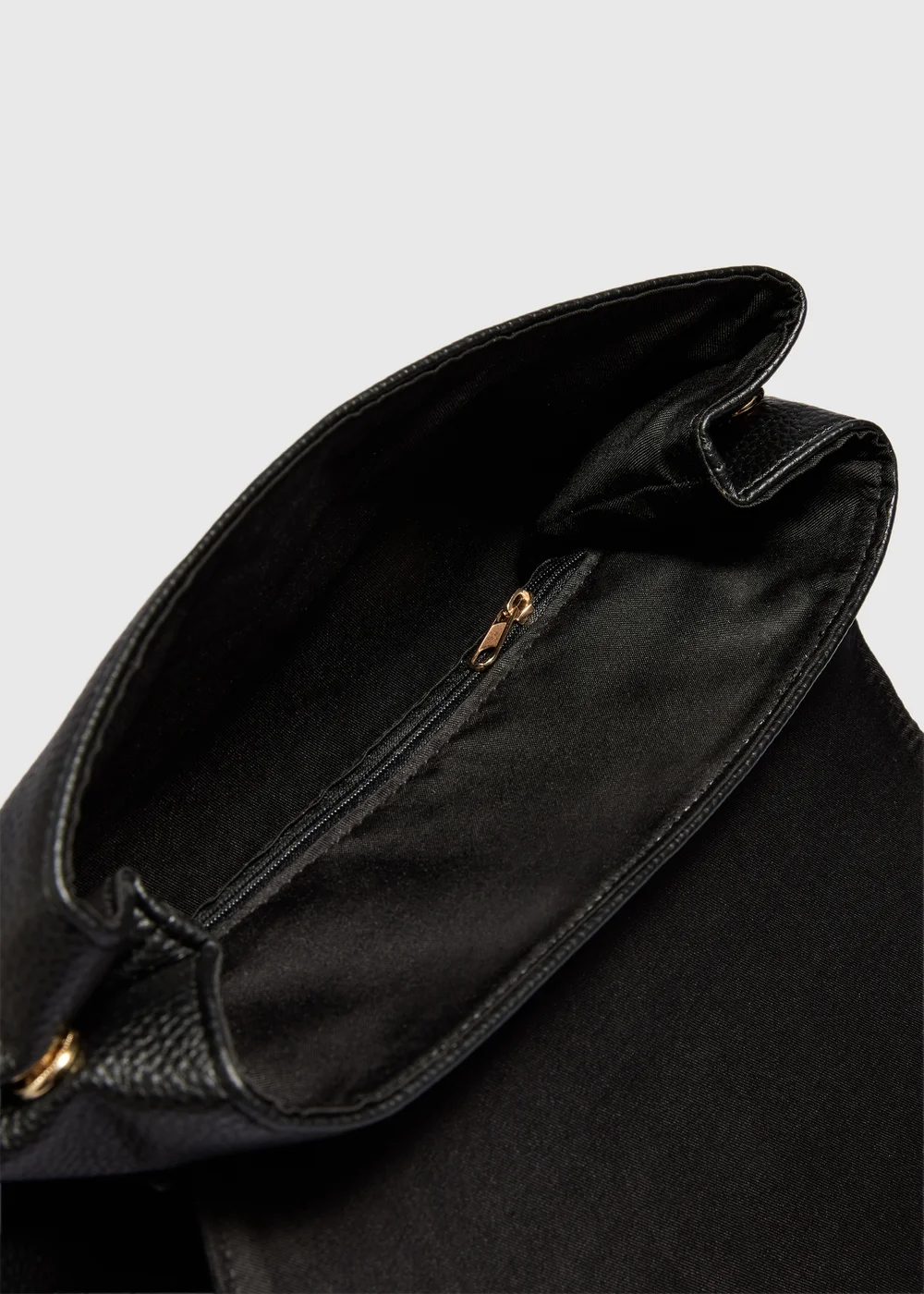 Black Faux Leather Backpack - One Size Image 2