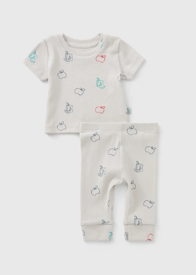 Baby Grey Fruit Juice Top & Leggings Set (0-23mths)