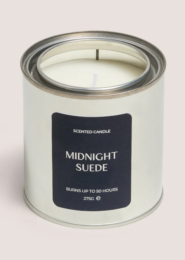 Midnight Suede Tin Candle