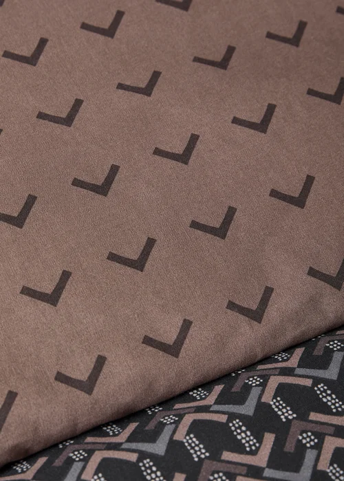Brown Arch Print Duvet Set - Single Image 2