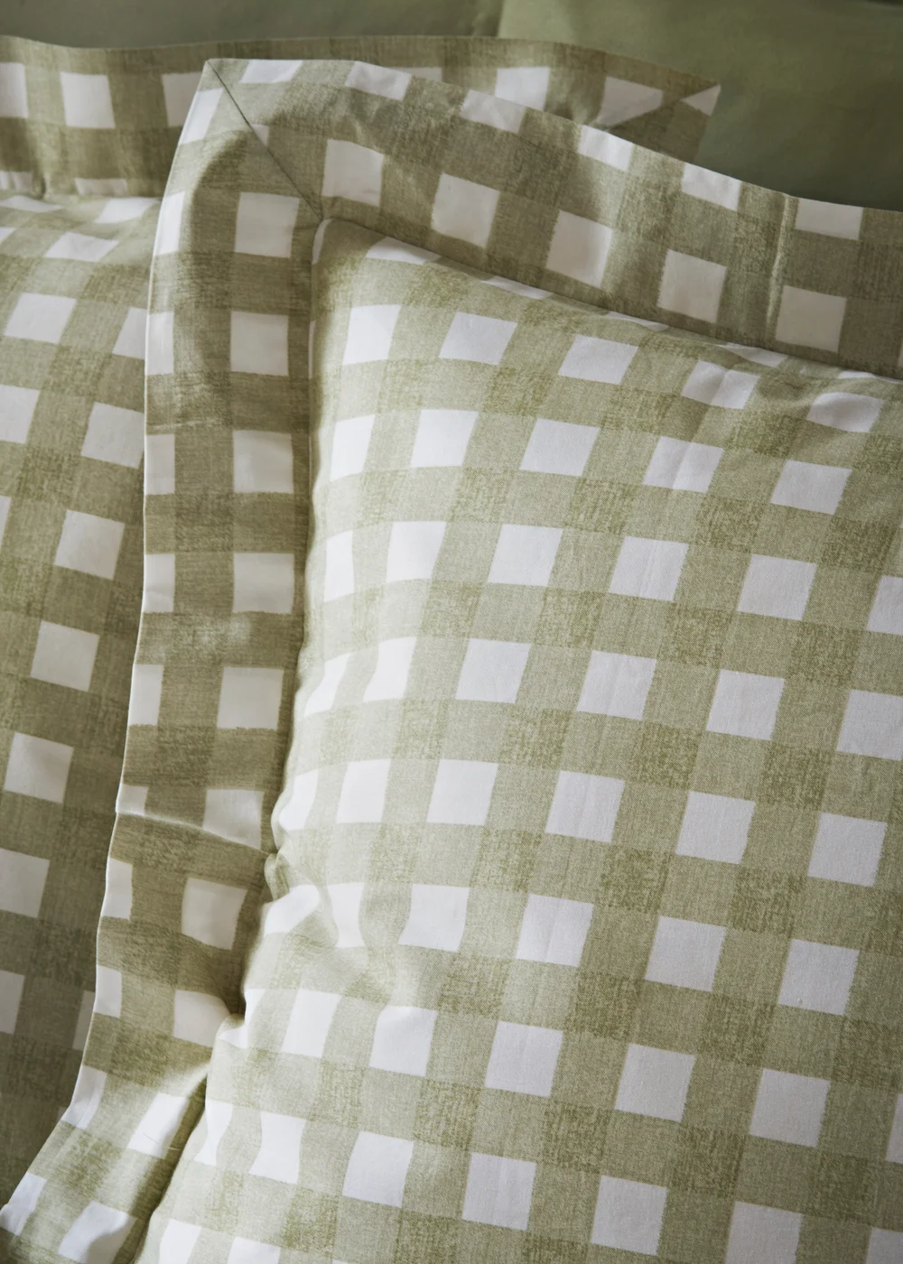 Green Check Oxford Edge Duvet Set - Double Image 2