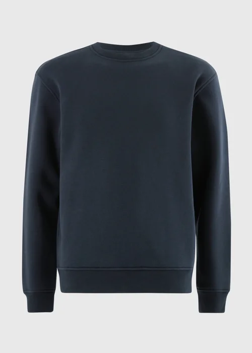 Navy Relaxed Crew Neck Sweatshirt - S Image 4