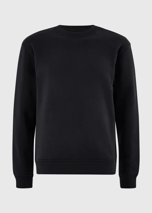 Black Relaxed Crew Neck Sweatshirt - S Image 4