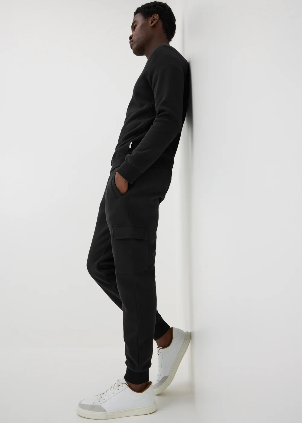 Black Slim Fit Jogging Bottoms - XS Image 1