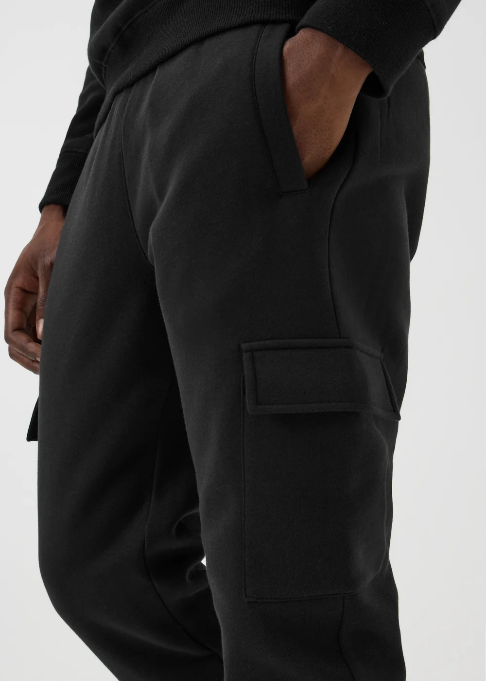 Black Slim Fit Jogging Bottoms - XS Image 3