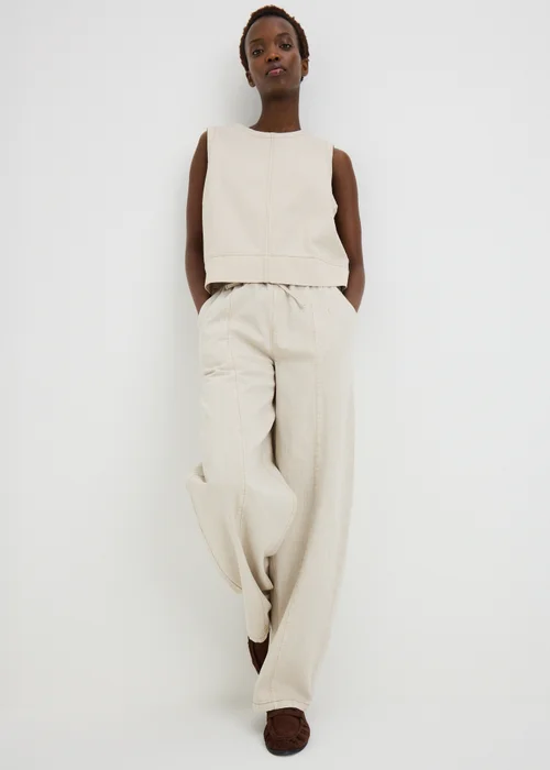 Ecru Denim Co Ord Vest Top - 16 Image 1