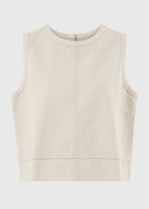 Ecru Denim Co Ord Vest Top - 16 Image 4