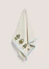 Cream Pumpkin Embroidered Hand Towel - Hand Towel Image 1