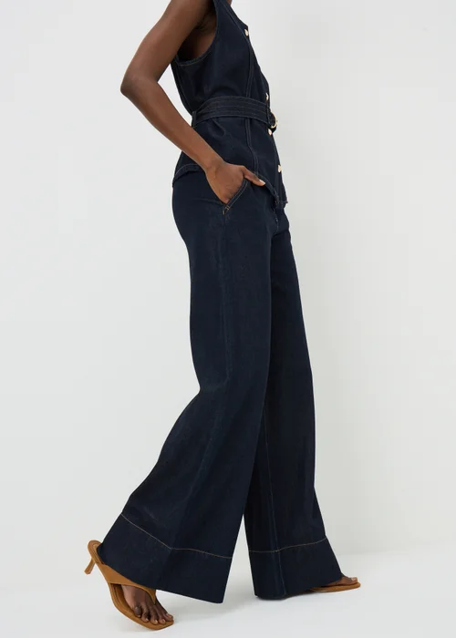 Indigo High Rise Wide Leg Co-Ord Jeans - 8/L29 Image 3