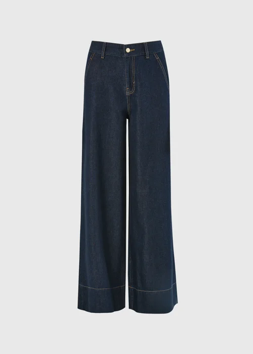Indigo High Rise Wide Leg Co-Ord Jeans - 8/L29 Image 5