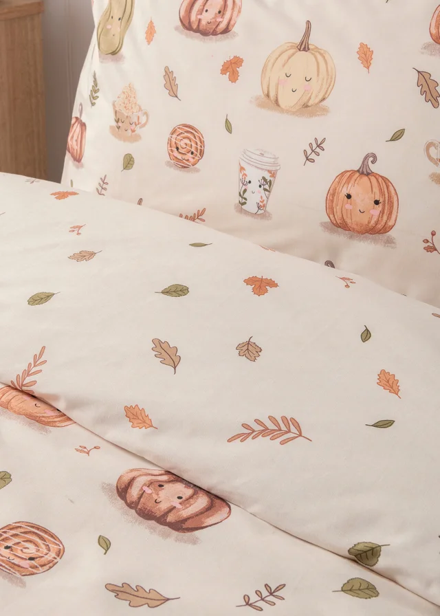 Natural Pumpkin Print Duvet Set