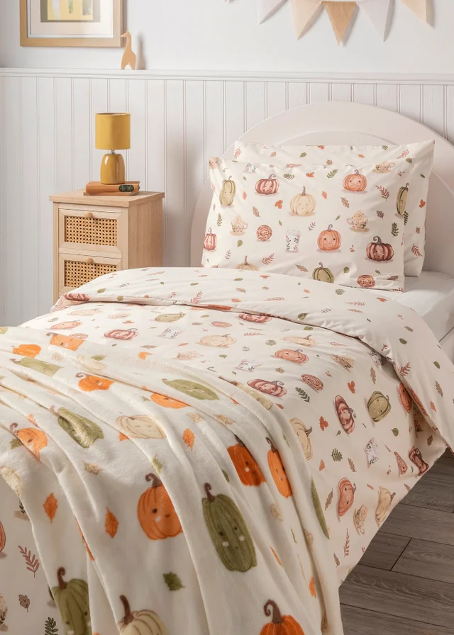 Natural Pumpkin Print Duvet Set