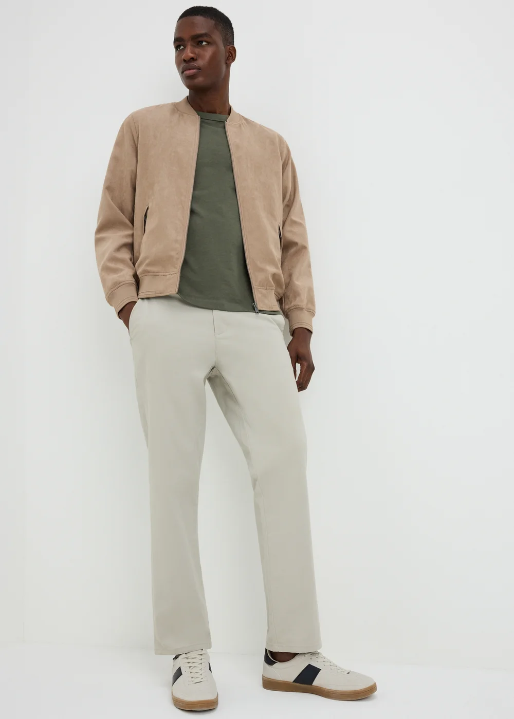 Khaki Singapore Palm Printed T-Shirt - M Image 2
