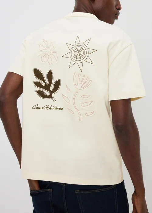 Cream Abstract Printed T-Shirt - XS Image 2