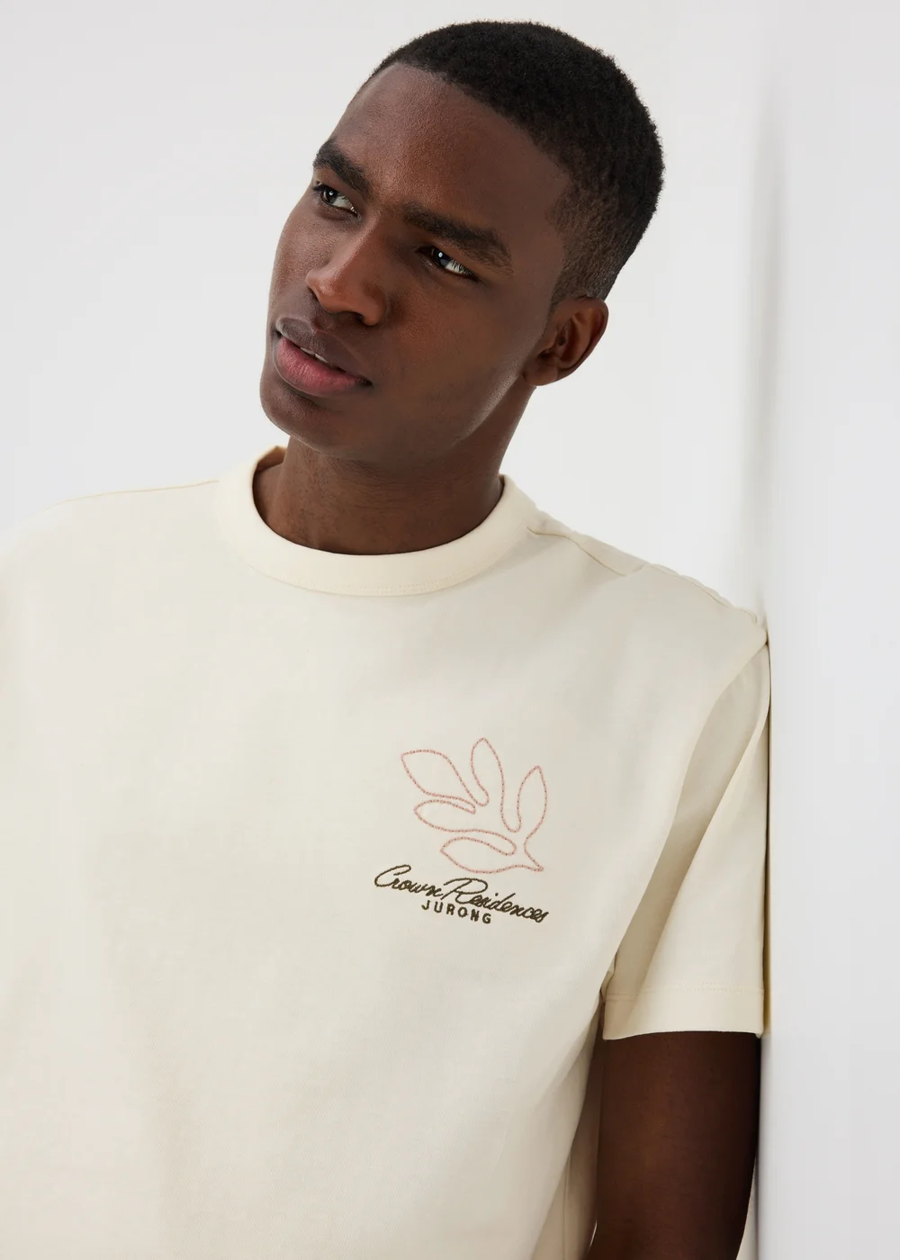 Cream Abstract Printed T-Shirt - XS Image 3