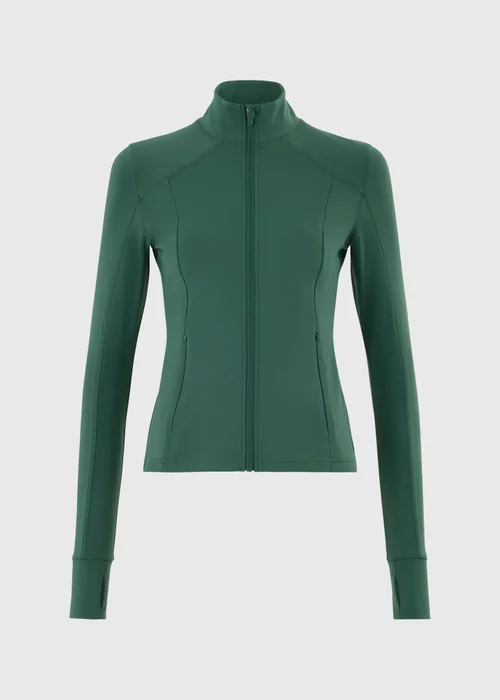 Souluxe Forest Green Zip Up Sports Jacket - 6 Image 5