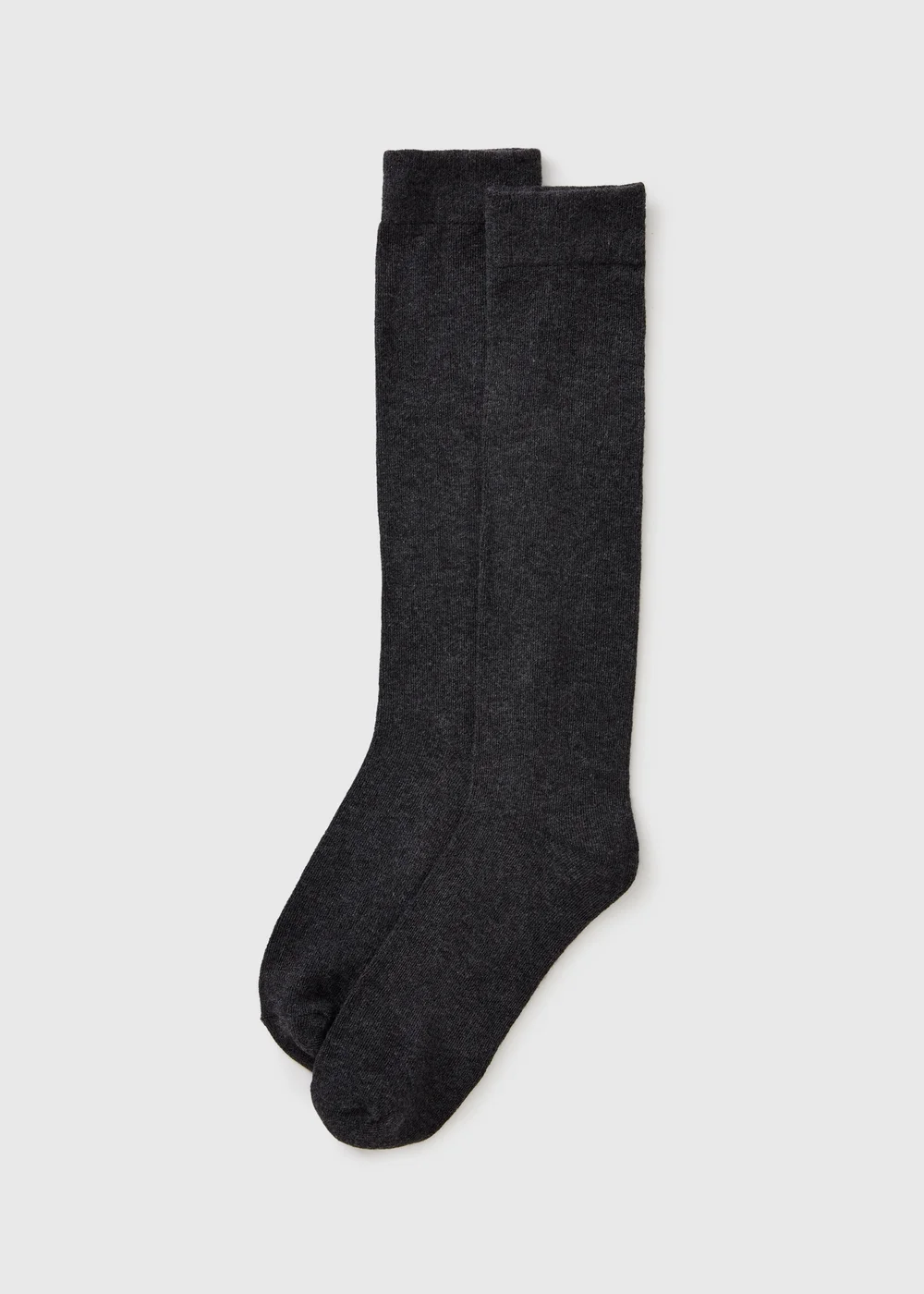 2 Pack Charcoal Knee High Socks - One Size Image 1
