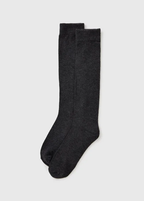 2 Pack Charcoal Knee High Socks - One Size Image 1
