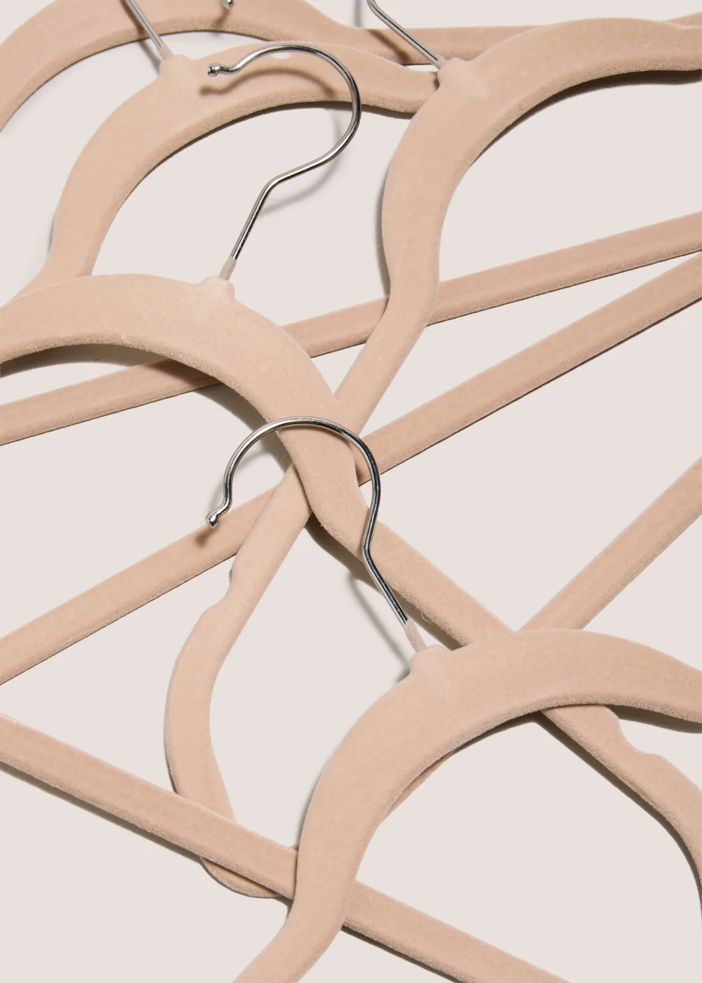 30 Pack Taupe Flocked Hangers Image 2