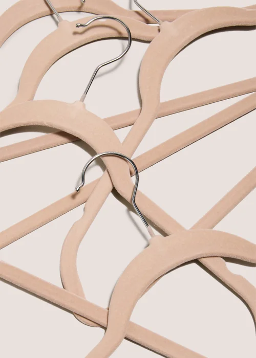 30 Pack Taupe Flocked Hangers Image 2