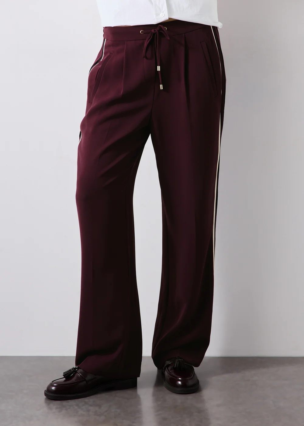 Grape Side Stripe Trousers - 18/L29 Image 2