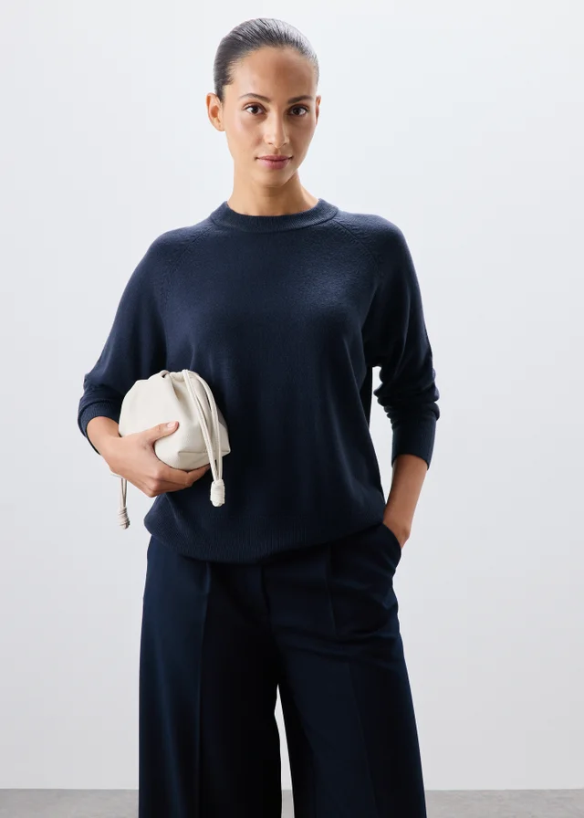 Navy Soft Touch Crew Neck Jumper