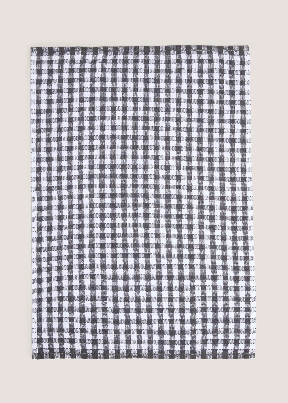 Black Check Tea Towel Image 1
