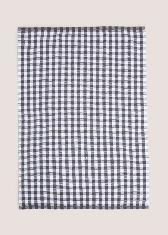 Black Check Tea Towel