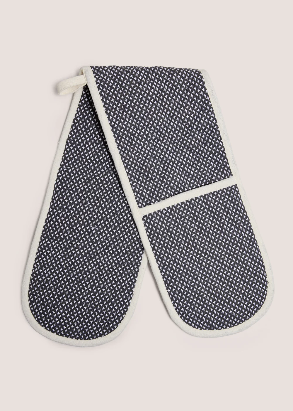 Black Contrast Stitch Oven Glove Image 1