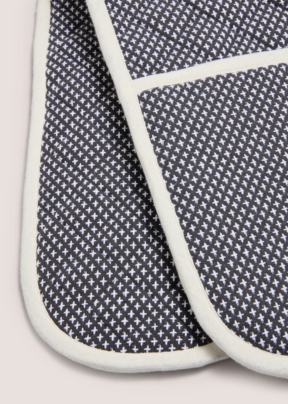Black Contrast Stitch Oven Glove Image 2