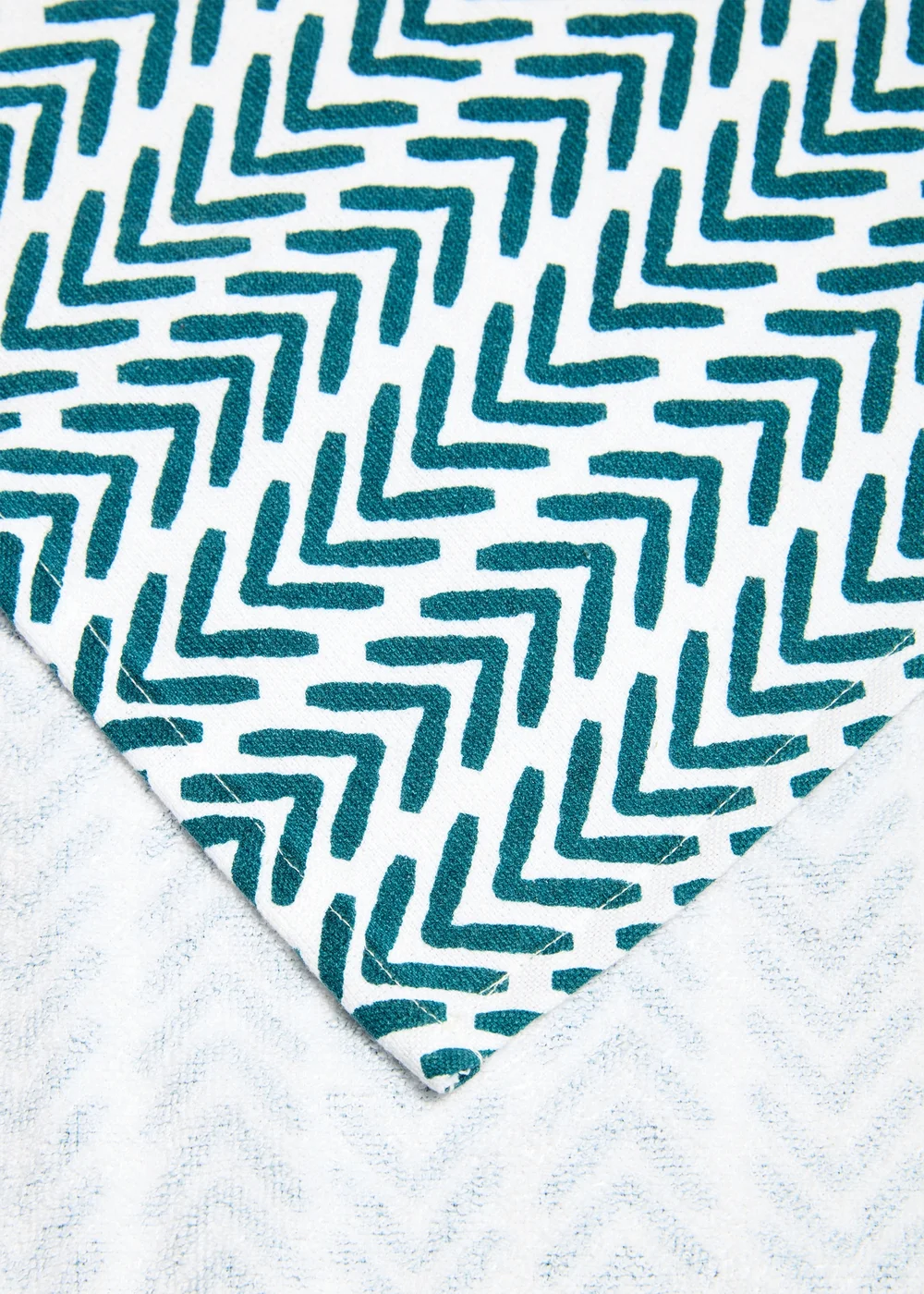Teal Herringbone Tea Towel Image 2