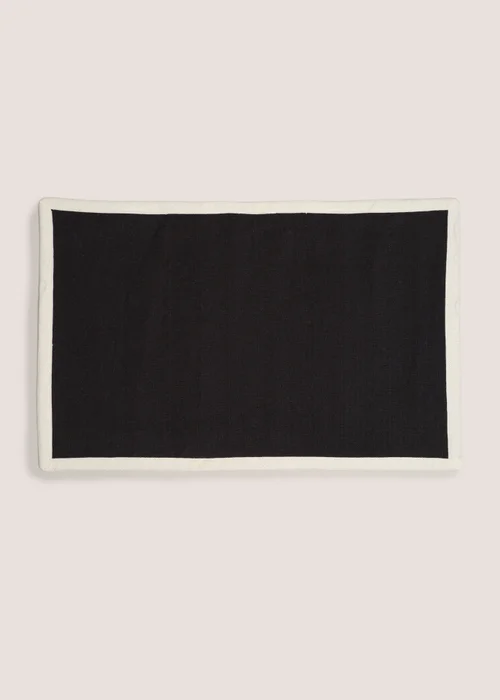 2 Pack Black & White Grid Placemats Image 1