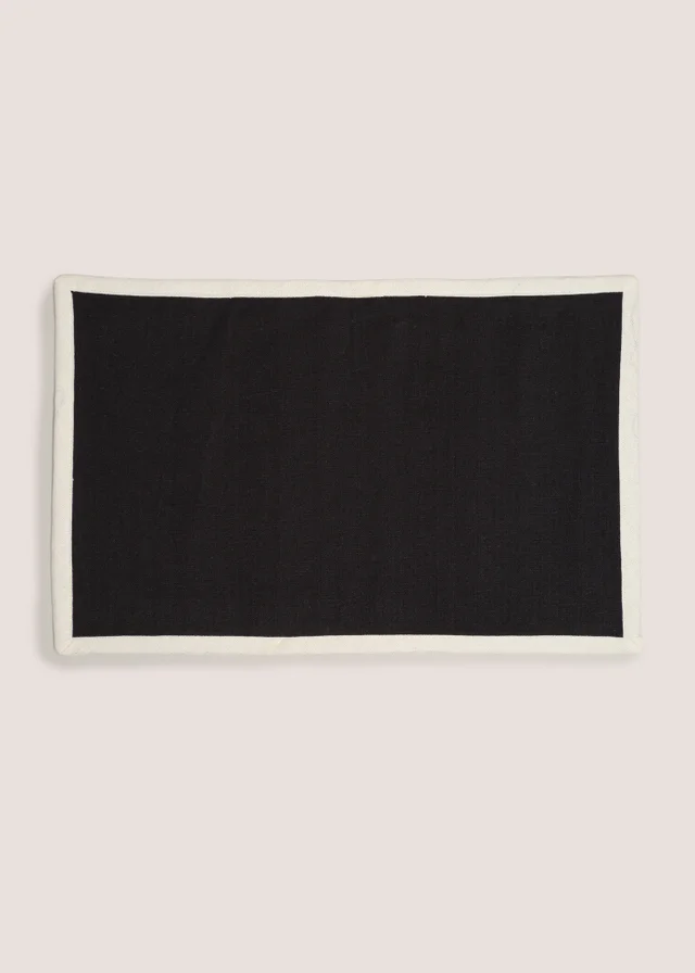 2 Pack Black & White Grid Placemats
