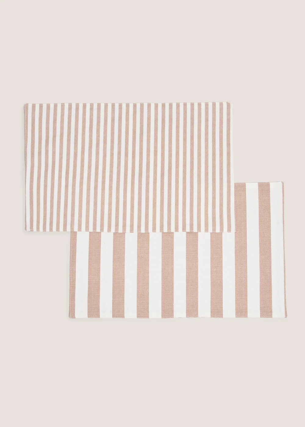 2 Pack Natural Striped Placemats Image 1