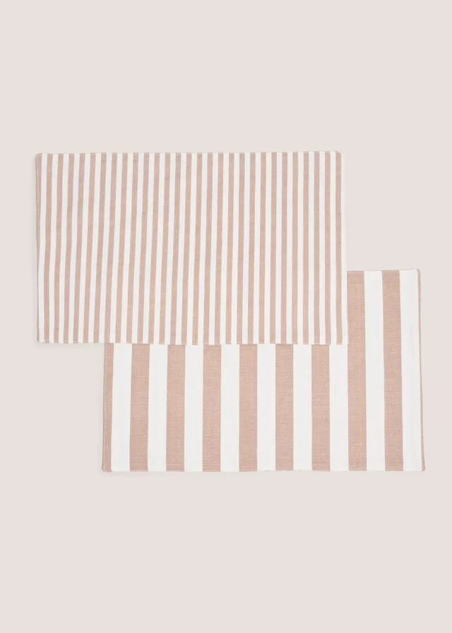 2 Pack Natural Striped Placemats