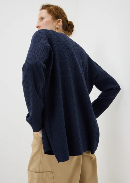 Navy Baby Cable Cardigan - XS Image 2