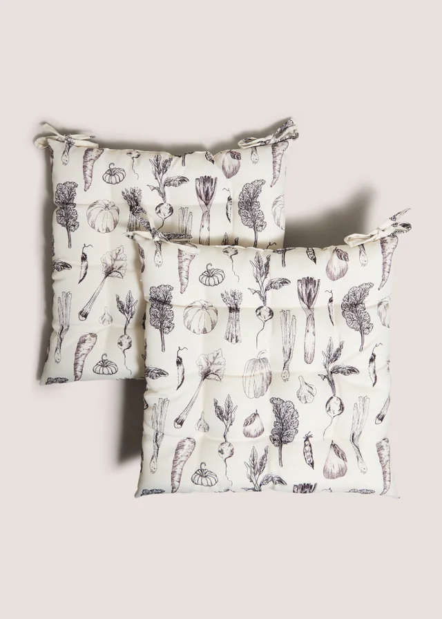 2 Pack Cream Farmer's Market Seat Pads