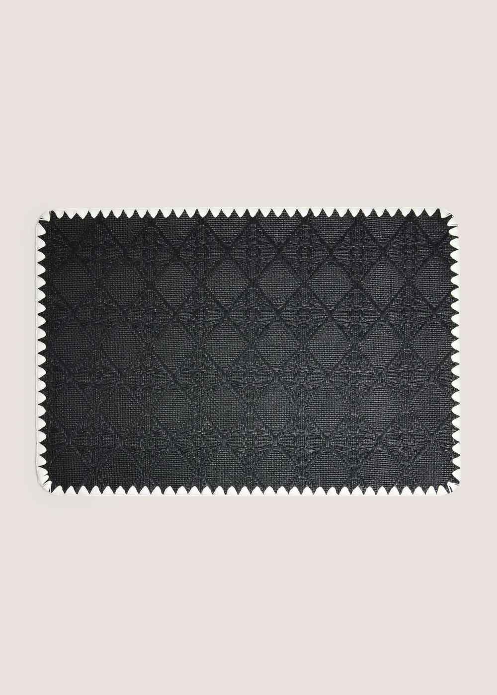2 Pack Black Stitched Placemats Image 1