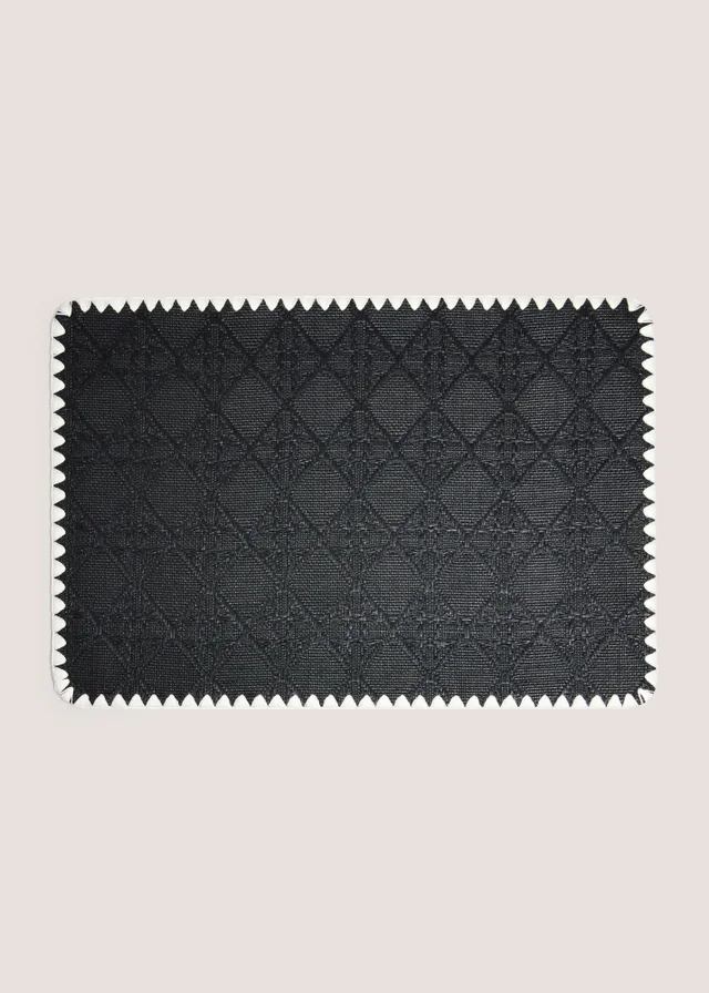 2 Pack Black Stitched Placemats