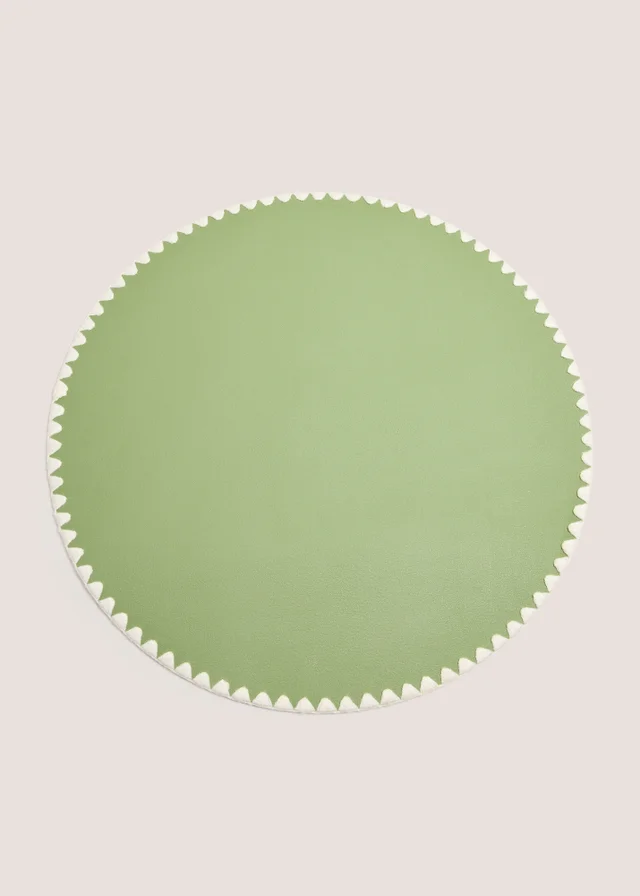 2 Pack Black PVC Round Placemats