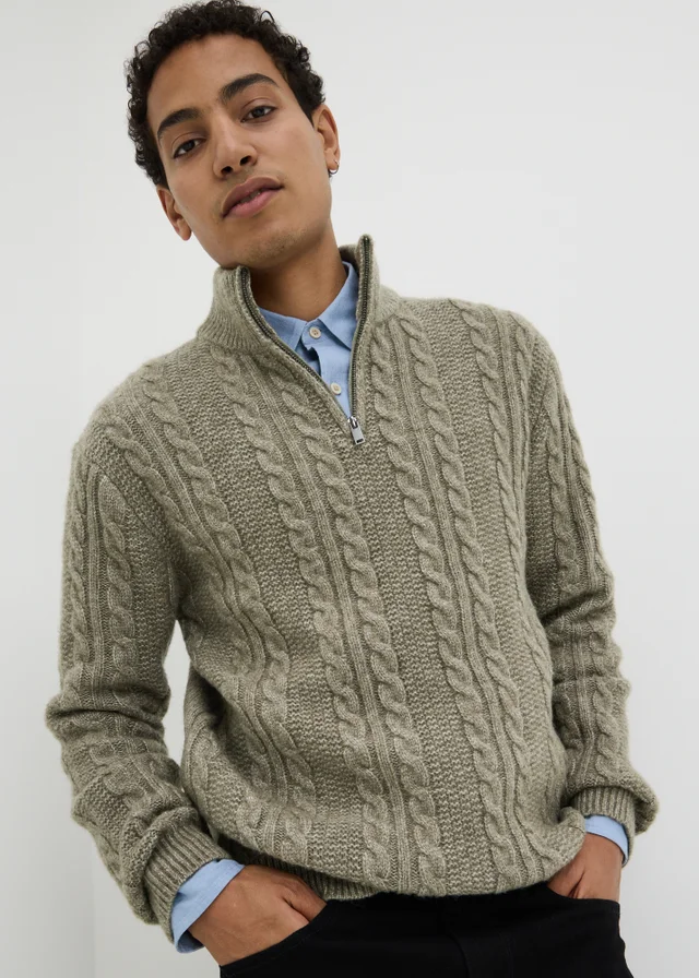 Sage Cable 1/4 Zip Jumper