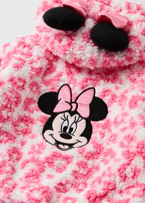 Disney Minnie Mouse Girls Pink Borg Jacket (1-7yrs) - 1-1.5 Yrs Image 2
